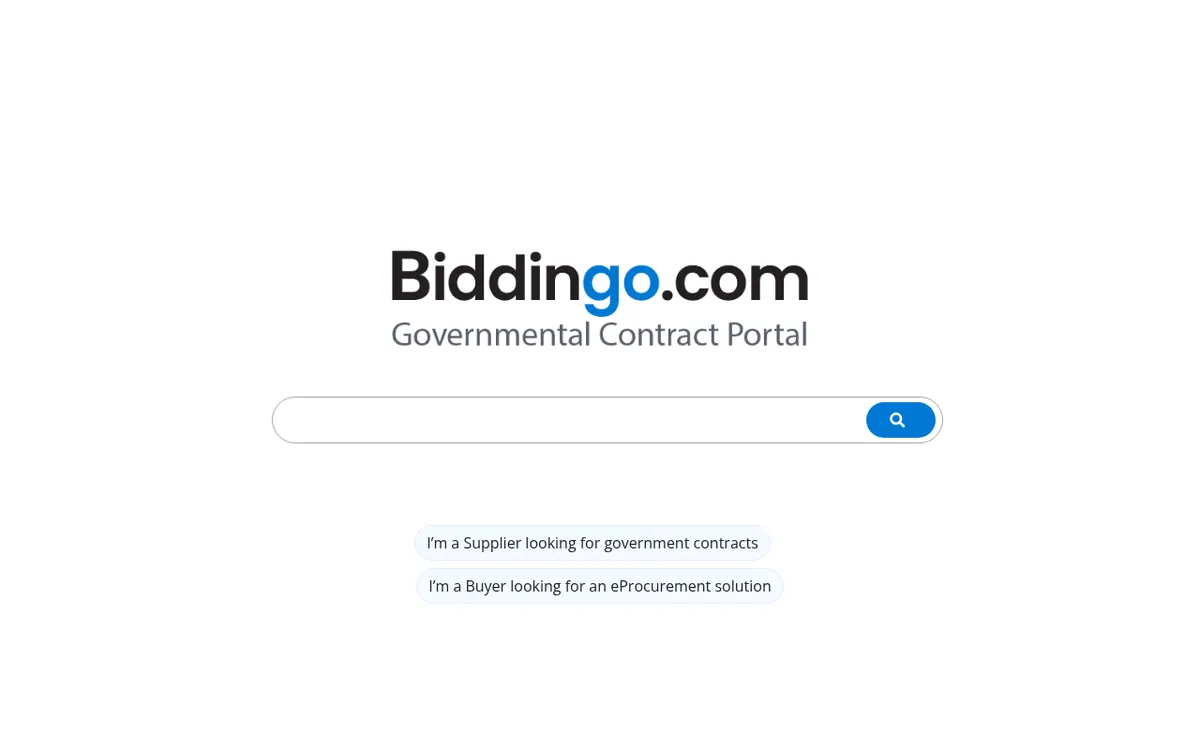 Screenshot of the Biddingo pricing page