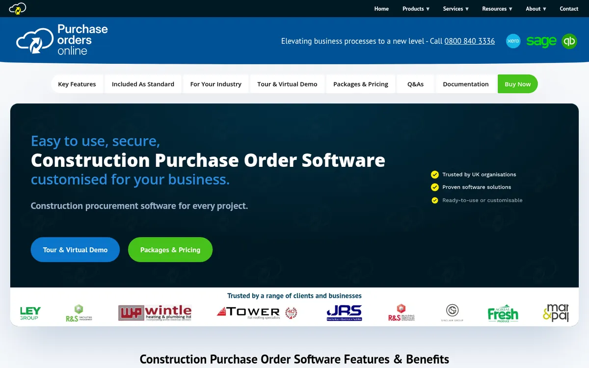 Screenshot of the CloudB2B website