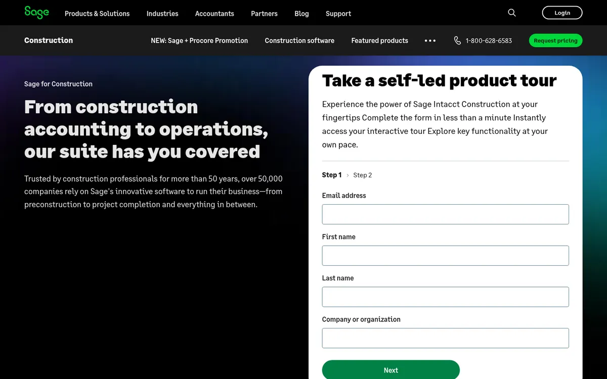 Screenshot of the Corecon website