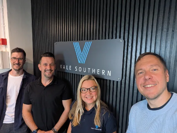 Andres and Ekke with the Vale Southern team